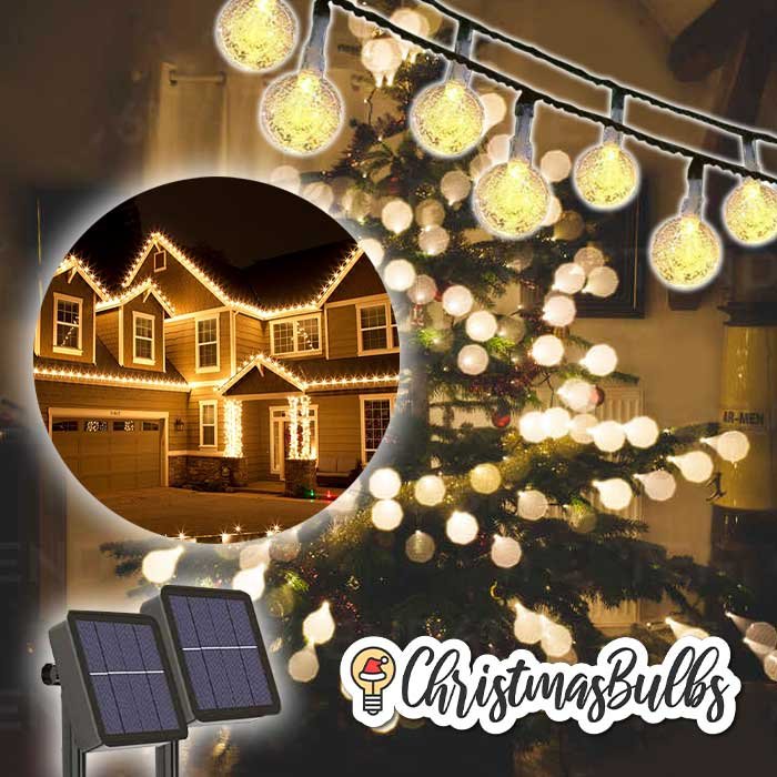 Слънчеви коледни лампички 30 бр - Christmas Bulbs