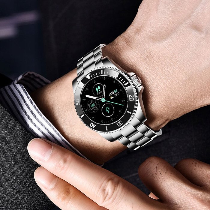 Мъжки смарт часовник от неръждаема стомана - Smarty
