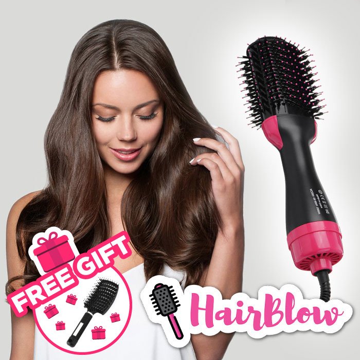 Четка и сешоар 2 в 1 + Четка за коса GRATIS