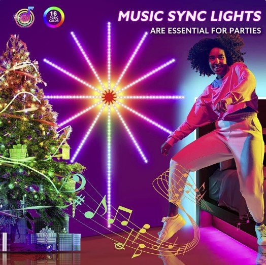 Светещи LED лампи в цветове на фойерверк – Firework