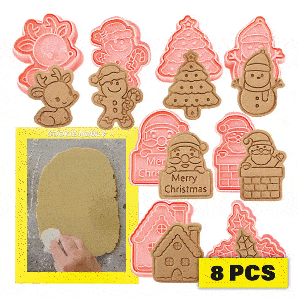 Колекция от форми за коледни бисквитки (8 броя) - Biscuity