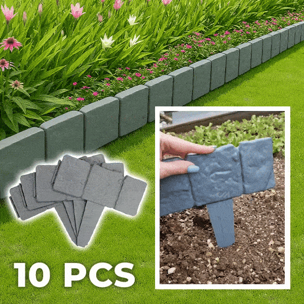 Градински плет с имитация на камък (10 броя) - Stonefency