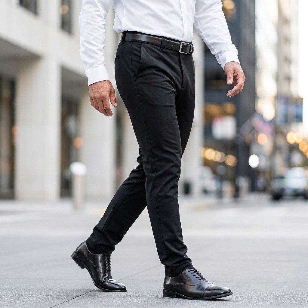 Мъжки еластични официални панталони – Stretchpants (Без гладене)